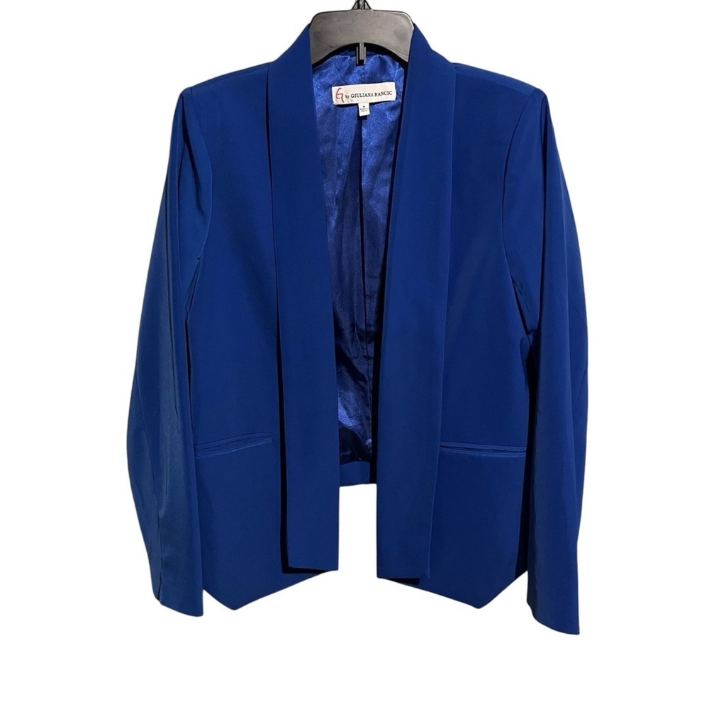 G by Giuliana Rancic Women's Royal Blue Blazer Size M Open Front